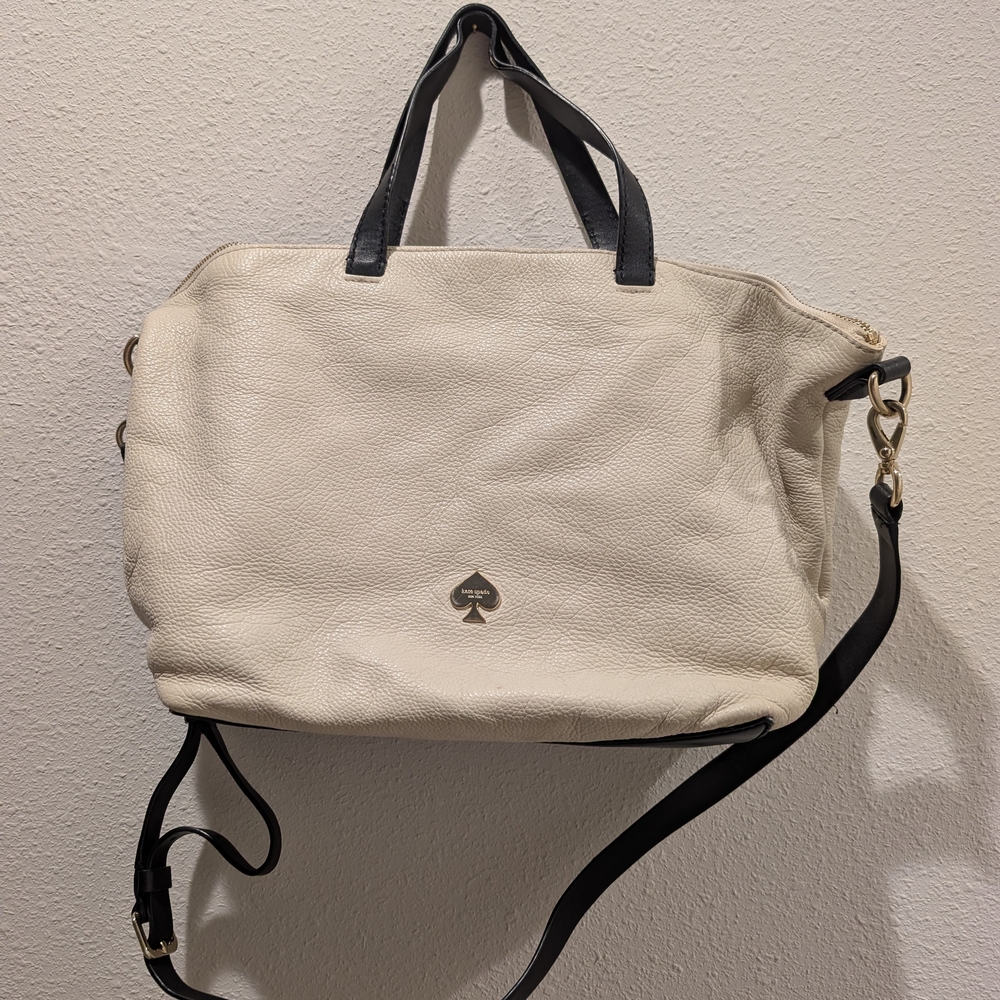 Kate Spade White Leather Tote Bag